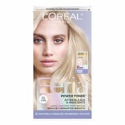 LOreal Paris Feria Long-Lasting Anti Brass Power Hair Toner, Ammonia Free Demi Permanent Hair Color, Ice Blonde Hair Toner_img_0