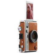 Fujifilm Instax Mini Evo Hybrid Instant Camera – Premium Retro Digital & Instant Printer Camera - Brown_img_0