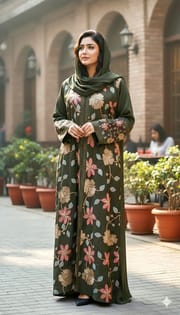 জাফরান ফুল এমব্রয়ডারি বোরকা_img_2