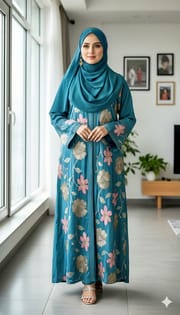 জাফরান ফুল এমব্রয়ডারি বোরকা_img_4