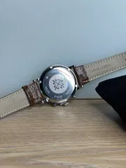 Patek Philippe Chronograph Brown Leather Strap - White Dial_img_1