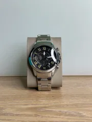 Fossil Grant Chronograph FS4994 Silver Chain - Black Dial_img_0