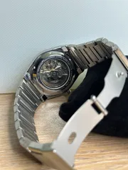 Fossil Everett ME3220 Automatic Skeleton Exposed Silver Chain - Blue Dial_img_1