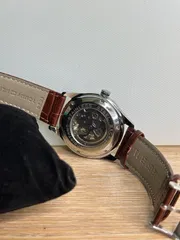 Tommy Hilfiger Skeleton Exposed Automatic Brown Leather - White Dial_img_1