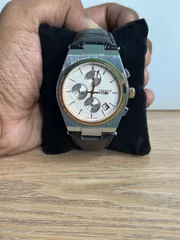 Tissot PRX Chronograph Black Leather Belt - White Dial_img_0