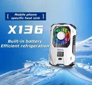X136 Back Clip Semiconductor Mobile Cooling Fan Gaming Phone Cooler_img_5