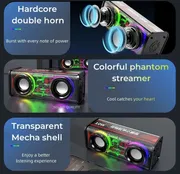 V8 Transparent Mecha Bluetooth Speaker_img_3