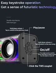 V8 Transparent Mecha Bluetooth Speaker_img_4