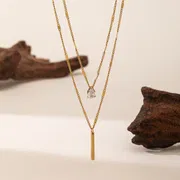 Double Layer Water Drop Neckpiece_img_0