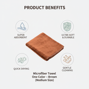 Brown Microfiber Towel (Medium Size)_img_2