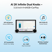 Ai 2K Infinite Dual Knobs – 11.8 inch 4/64GB CarPlay_img_2