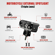Motorcycle External Spotlight (Triple Lens)_img_4