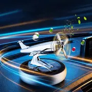 Solar Rotating Fighter Jet Car Dashboard Air Freshener_img_3