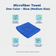Blue Microfiber Towel (Medium Size)_img_2