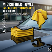 Dual Tone Microfiber Towel (Yellow/Grey - 40 x 60 CM)_img_1