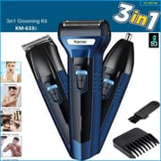 Kemei KM-6330 3 in 1 Professional Hair Trimmer Super Grooming Kit Shaver Clipper Nose Trimmer_img_1