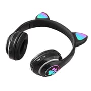 Wireless Headphones RGB Cute Cat Girls Kids Gift Headset with Microphone Stereo Music Gaming Headsets Control Lights Earphone_img_3