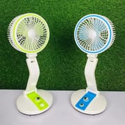 LR 2018 Rechargeable Folding Table Fan with Light Multifunctional Cute fan_img_1