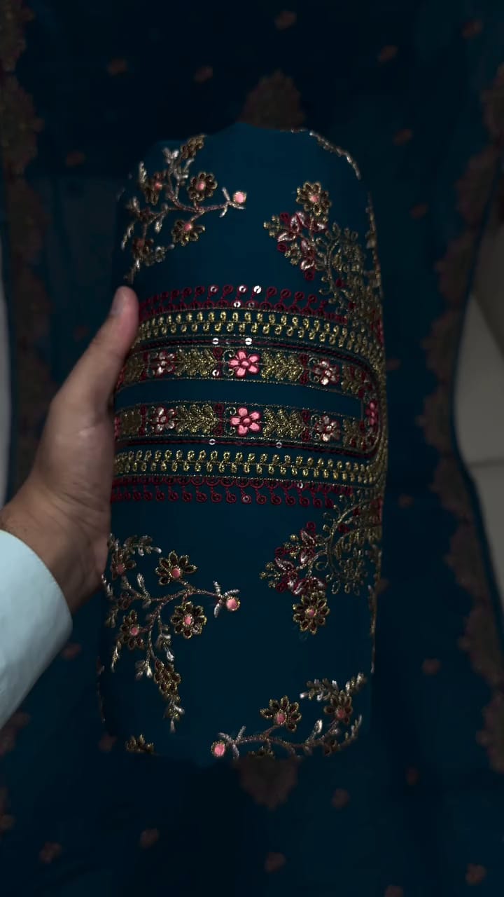 ইন্ডিয়ান শিফন জর্জেট ৪ পিস সেট_img_4