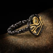 Personalized Geometric Hollow Couple Ring – Exquisite Brass & White Steel Mosaic Ring for Women_img_5
