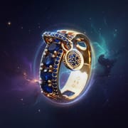 Gold Blue Zircon Disc Ring for Women – Electroplated Geometric Fashion Ring | European American Style Jewelry_img_5