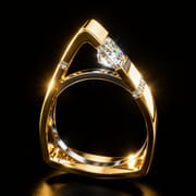 Elegant Green Stone Statement Ring for Women – Geometric Alloy Finger Ring with Glossy Finish | Trendy Summer 2026 Jewelry_img_1