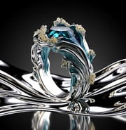 Hongdi Wave Enamel Diamond Ring for Women – Geometric Luxury Alloy Ring | European American Style Fashion Jewelry_img_8