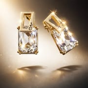 Simple Crystal Geometric Earrings for Women – Silver Plated Copper Korean Style Fashion Earrings_img_2