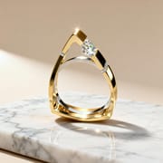Elegant Green Stone Statement Ring for Women – Geometric Alloy Finger Ring with Glossy Finish | Trendy Summer 2026 Jewelry_img_6