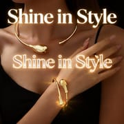 European & American Asymmetrical Wave Bracelet – Glossy Metal Alloy Bangle for Women | Trendy 2026 Jewelry (Copy)_img_2
