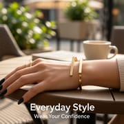European & American Asymmetrical Wave Bracelet – Glossy Metal Alloy Bangle for Women | Trendy 2026 Jewelry_img_0