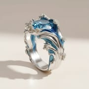 Hongdi Wave Enamel Diamond Ring for Women – Geometric Luxury Alloy Ring | European American Style Fashion Jewelry_img_3