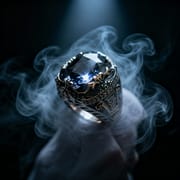 Luxury Emerald Retro Ring for Men – Gold Plated Alloy Palace Style Hollow Statement Ring | Vintage Green Gemstone Jewelry_img_3