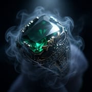Luxury Emerald Retro Ring for Men – Gold Plated Alloy Palace Style Hollow Statement Ring | Vintage Green Gemstone Jewelry_img_0