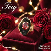 Exaggerated Black Gold Red Zircon Ring – Retro Bohemian Geometric Statement Ring for Men & Women_img_12