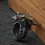 Retro Gothic Dragon Ring for Men & Women – Black Adjustable Open Ring | Vintage Evil Dragon Jewelry 2026_img_9