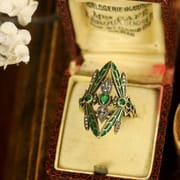 Retro Bohemian Green Dragonfly Adjustable Ring for Women – Vintage Diamond Open Finger Ring_img_13