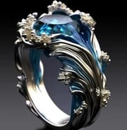 Hongdi Wave Enamel Diamond Ring for Women – Geometric Luxury Alloy Ring | European American Style Fashion Jewelry_img_9