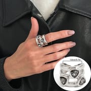 European & American Geometric Acrylic Diamond Ring Set for Women | Luxury Square Matching Rings 2026_img_4
