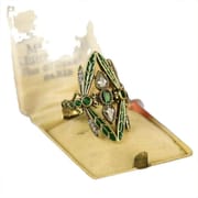 Retro Bohemian Green Dragonfly Adjustable Ring for Women – Vintage Diamond Open Finger Ring_img_11