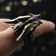 Retro Gothic Dragon Ring for Men & Women – Black Adjustable Open Ring | Vintage Evil Dragon Jewelry 2026_img_8