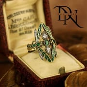 Retro Bohemian Green Dragonfly Adjustable Ring for Women – Vintage Diamond Open Finger Ring_img_8