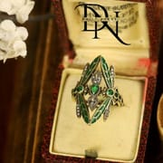Retro Bohemian Green Dragonfly Adjustable Ring for Women – Vintage Diamond Open Finger Ring_img_7