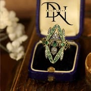 Retro Bohemian Green Dragonfly Adjustable Ring for Women – Vintage Diamond Open Finger Ring_img_6