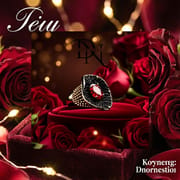 Exaggerated Black Gold Red Zircon Ring – Retro Bohemian Geometric Statement Ring for Men & Women_img_1