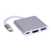 3 in 1 USB-C Hub Adapter with 4K HDMI & USB 3.0 Ports – Type-C to HDMI Multiport Converter for Laptop, MacBook, Tablet & Android_img_1