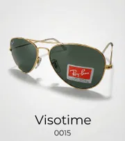 Classic Gold-Tone Aviator Sunglasses – Dark Green Lens (Model 0015)_img_1