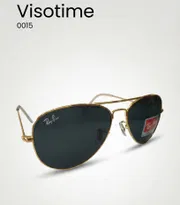 Classic Gold-Tone Aviator Sunglasses – Dark Green Lens (Model 0015)_img_2