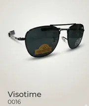Classic Black Pilot Sunglasses "AO" on lens/temple, "Diamond Hard" sticker on lens._img_2