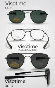Classic Black Pilot Sunglasses "AO" on lens/temple, "Diamond Hard" sticker on lens._img_4